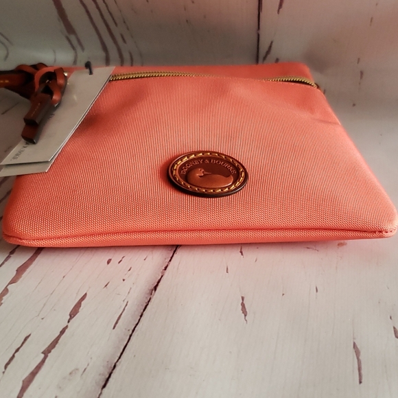 Dooney & Burke small  canvas crossbody bag bright orange - Picture 4 of 6